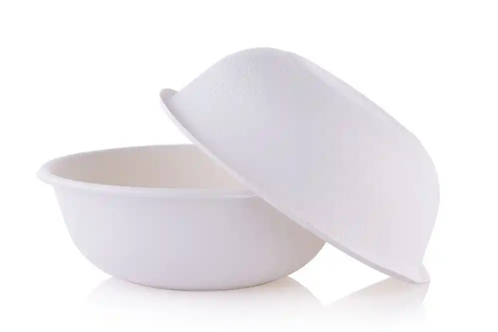 Kapaklı beyaz plastik saklama kabı